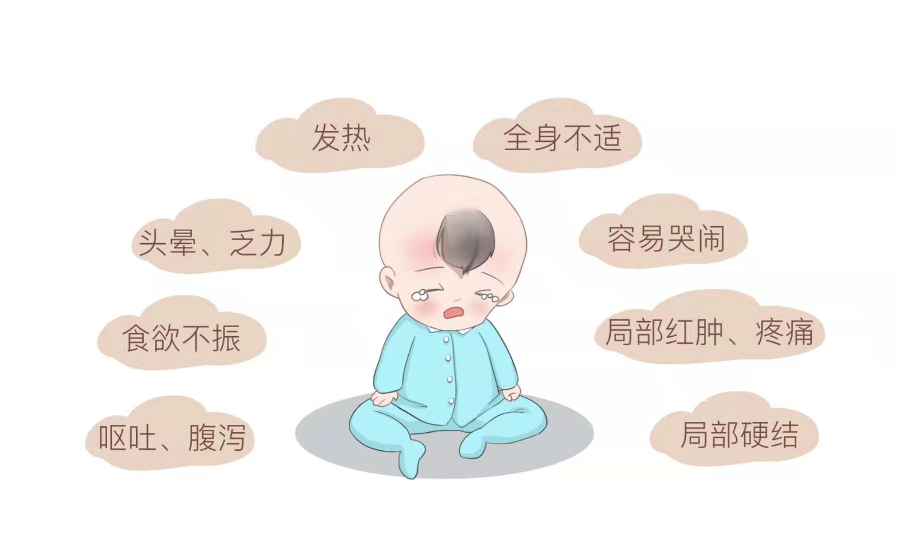 寶寶打完疫苗后出現(xiàn)發(fā)燒、接種部位紅腫怎么辦？